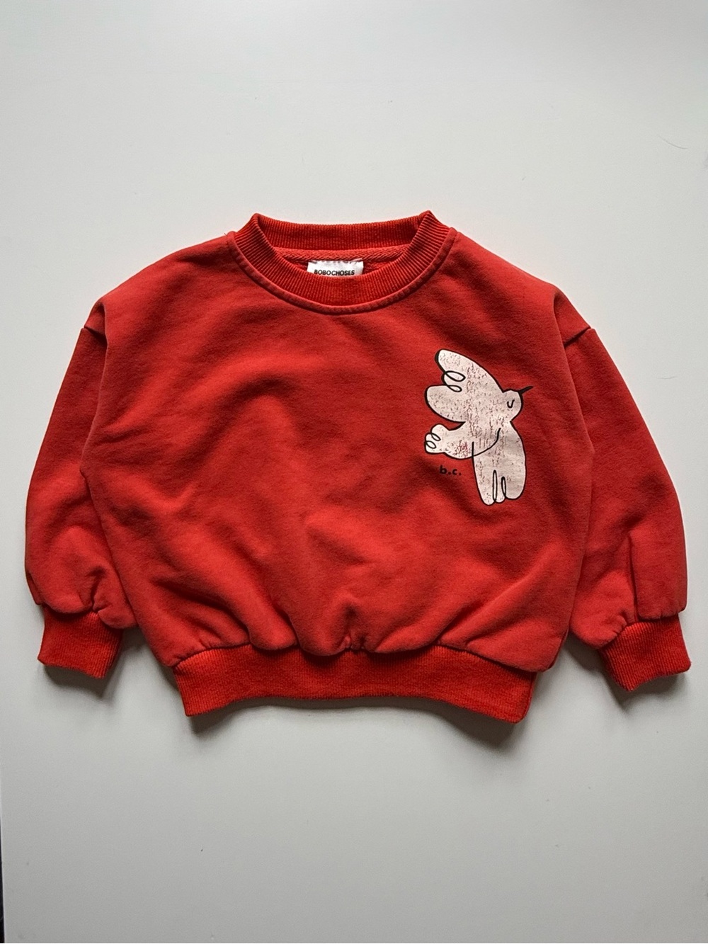 Bobo Choses Kids Unisex Red Freedom Bird Sweatshirt - Size 2-3Y